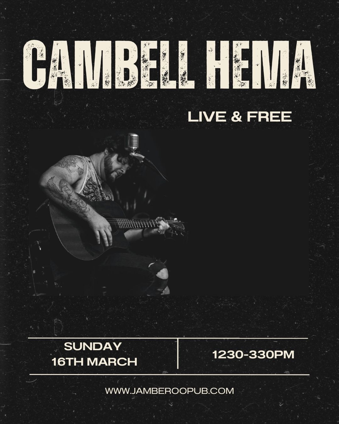 Cambell Hema is Live & Free at the Jamberoo Pub